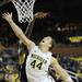 Michigan freshman Max Bielfeldt takes shot from under the basket in the second half at Crisler Center on Sunday, Jan. 6. Michigan beat Iowa 95-67 in the Big Ten home opener. Melanie Maxwell I AnnArbor.com